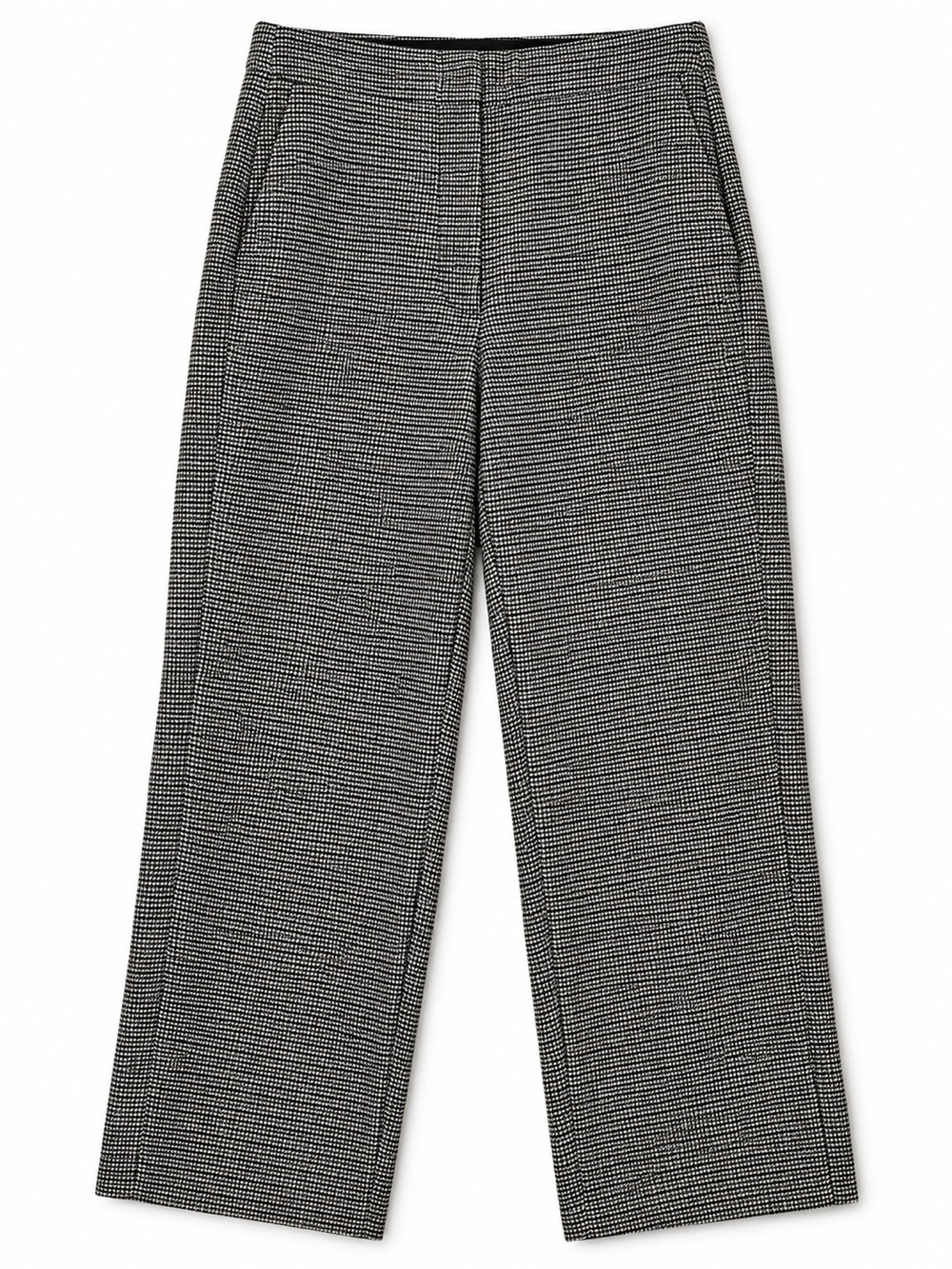 LOFT Black and Grey Houndstooth Trousers Size 6, Preppy, Workwear, Tailored